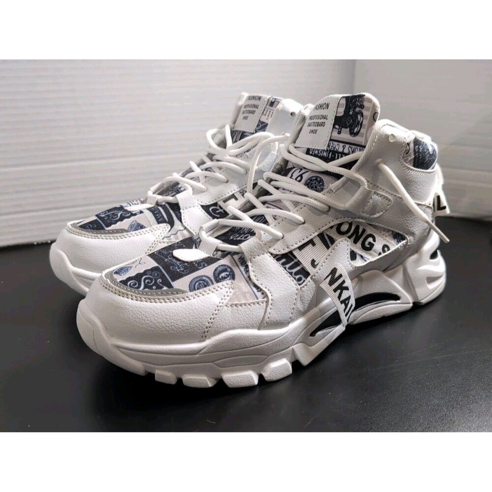 FASHION SPORTS PROFESSIONAL SKATEBOARD SHOES MEN'S SIZE 10.5 (44) WHITE  NWOT
